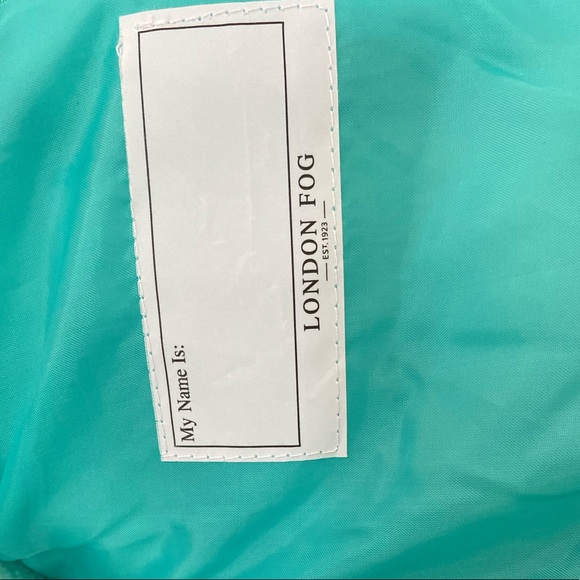 Teal London Fog Girls Jacket with matching beanie - Picture 6 of 6